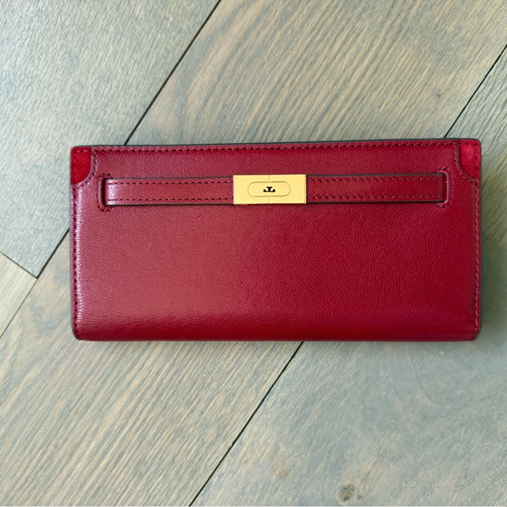 Tory Burch T Slim Wallet Ruby Red